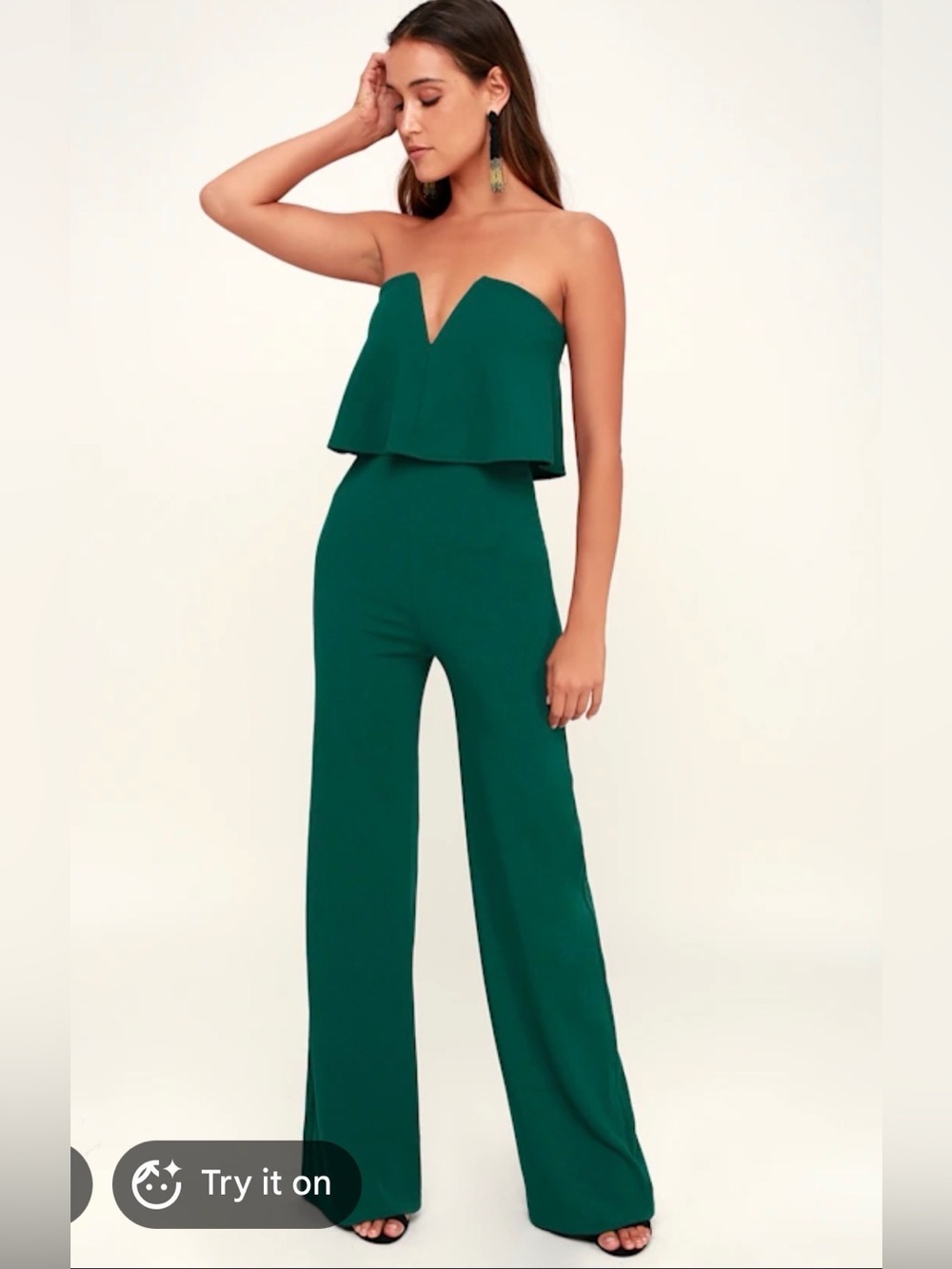 Lulus Power of Love Emerald Green Jumpsuit